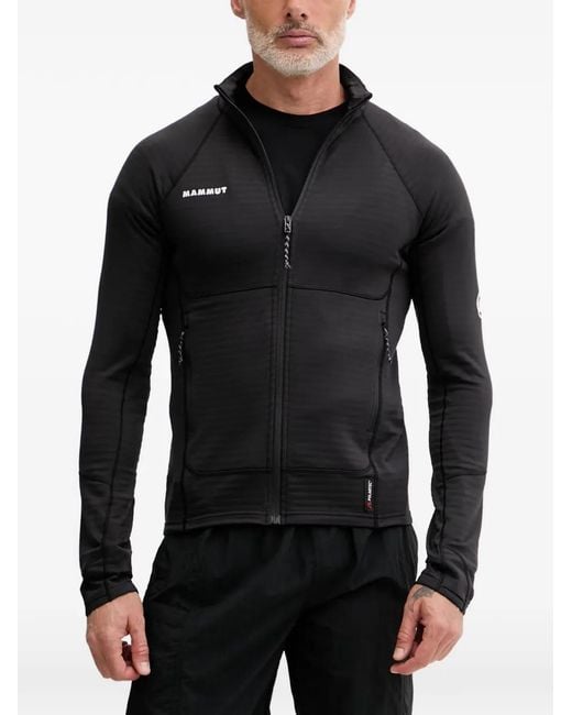 Mammut Black Taiss Ml Logo-Print Performance Sweatshirt for men