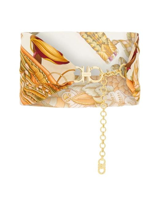Ferragamo Metallic Gancini Belt
