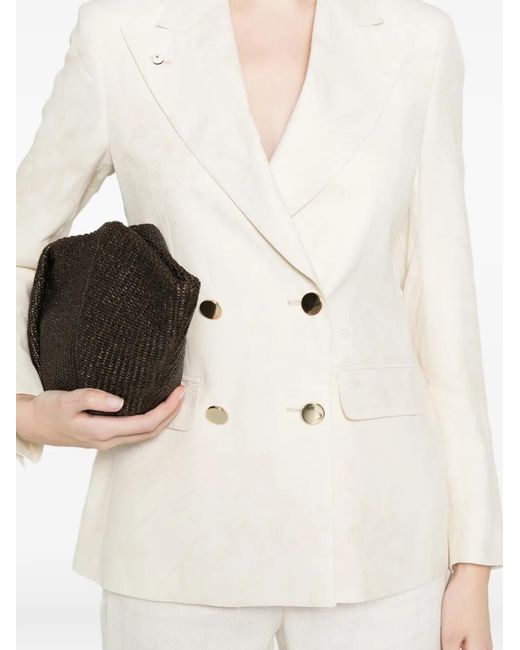 L.b.m. 1911 White Elena Double-Breasted Blazer