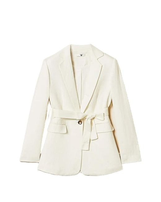 Twinset White Belted Blazer