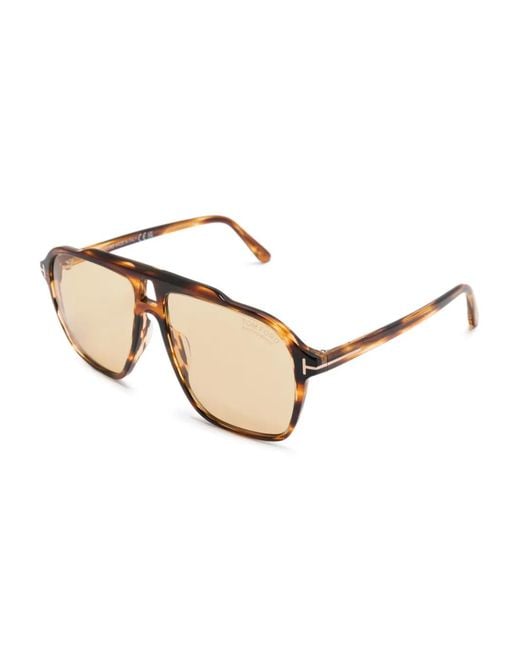 Tom Ford Natural Navigator-Frame Sunglasses