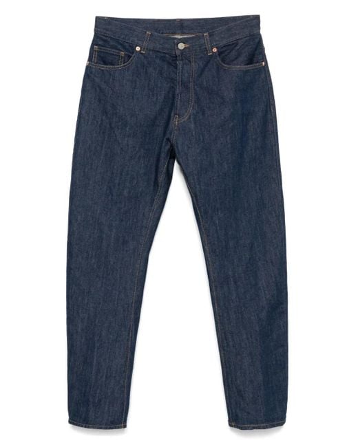 Jeans Con Applicazione Logo di Dondup in Blue da Uomo