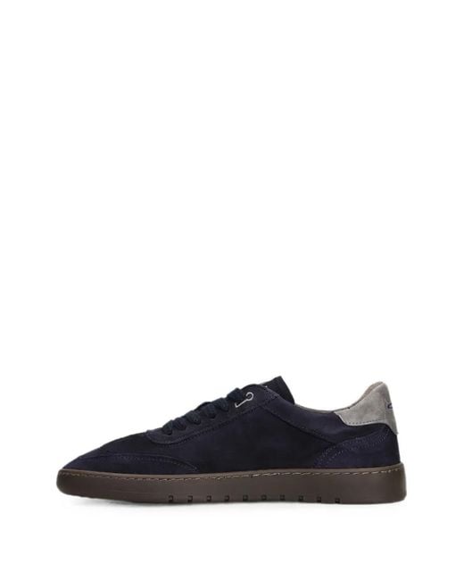 PIUMESTUDIO Blue Suede Panelled Sneakers for men