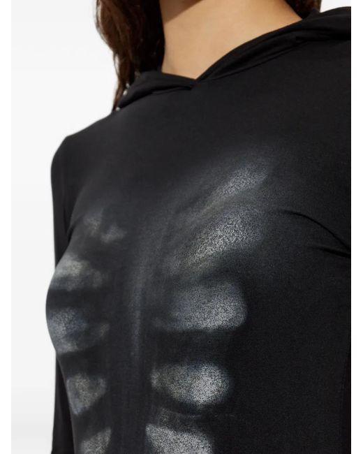 AVAVAV Black Hoodie Imprimé À Manches Longues