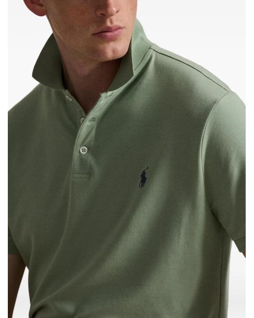Polo Ralph Lauren Green Pony Embroidered Cotton Polo Shirt for men