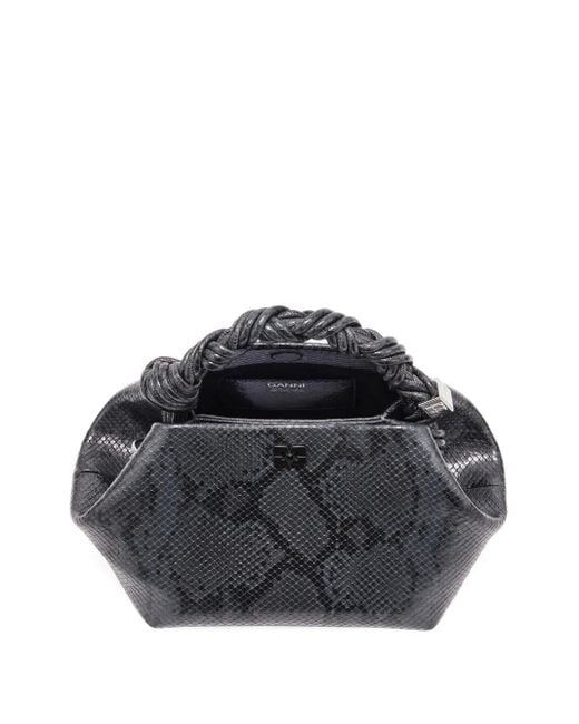 Ganni Black Small Bou Tote Bag