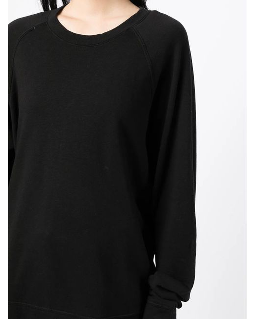 James Perse Black Loose-Fit Terry Sweatshirt