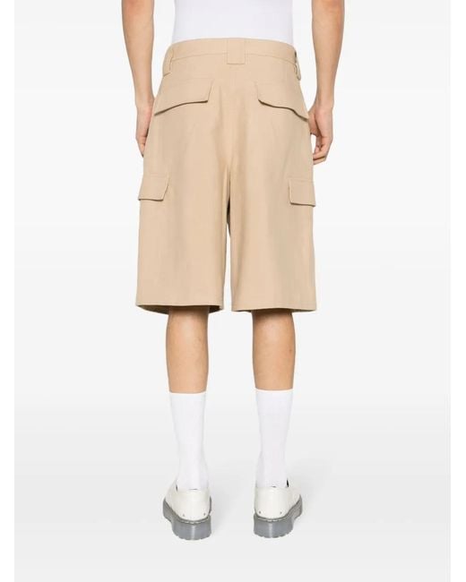 Off-White c/o Virgil Abloh Natural Logo-Embroidered Cargo Shorts for men