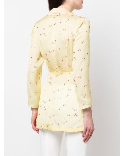 Sportmax Natural Floral Waist-tied Blouse