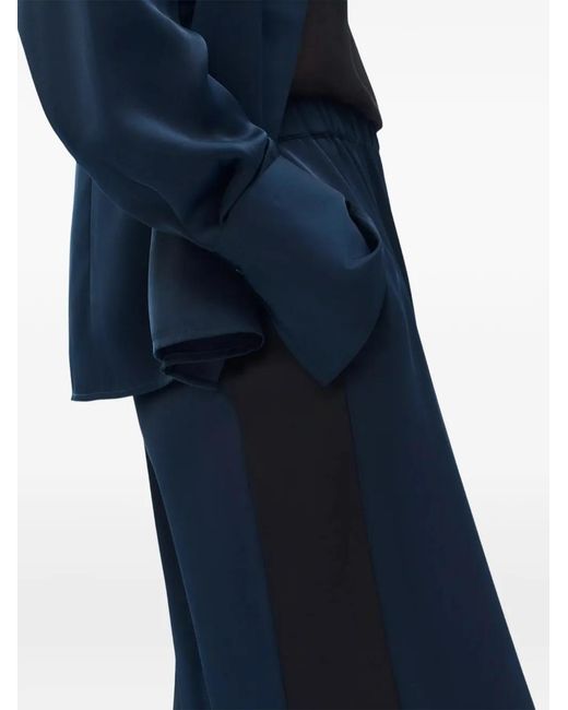 Rag & Bone Blue Olivia Side-Stripe Trousers