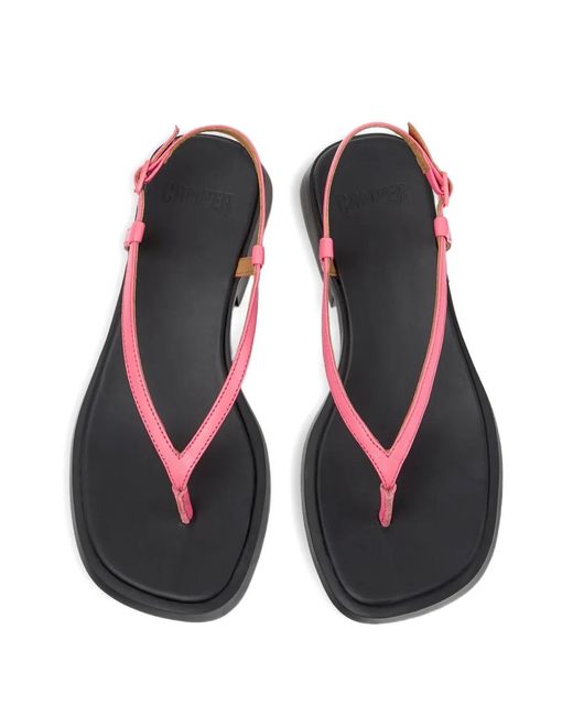 Camper White Dana Leather Sandals