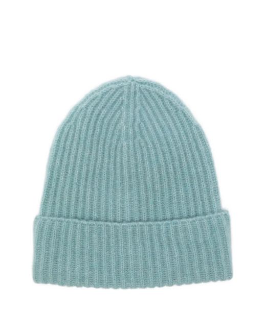 Roberto Collina Blue Ribbed Beanie for men