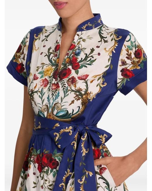 Alice + Olivia Blue Lucy Minikleid mit Blumen-Print