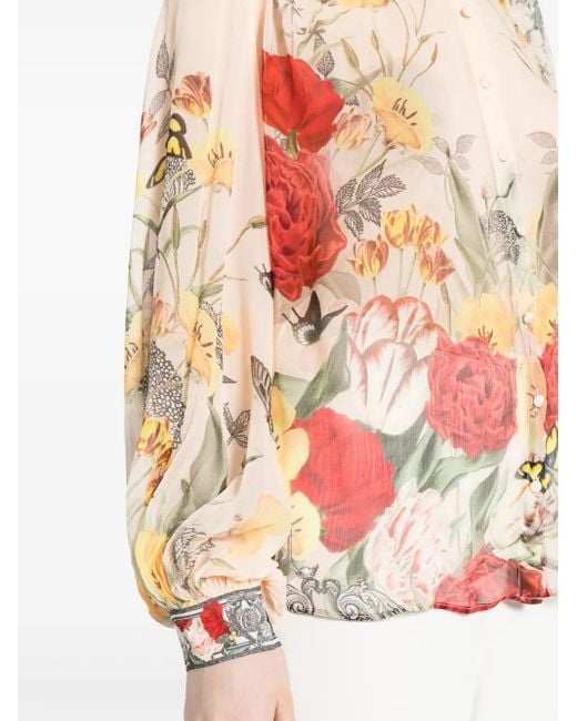 Camilla Red Oberteil Mit Blumen-Print