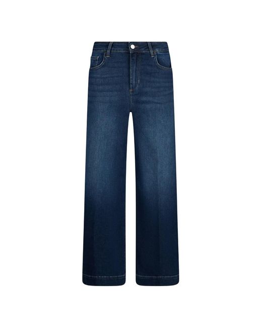 Liu Jo Blue Rhinestone-Embellishment Flared Jeans
