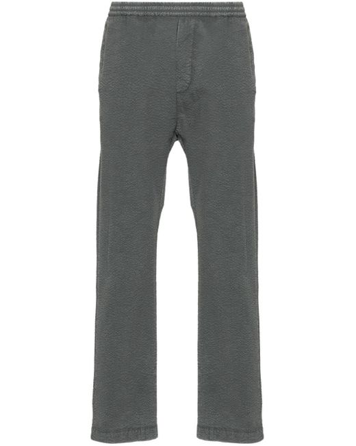 Barena Gray Textured-finish Straight-leg Trousers for men