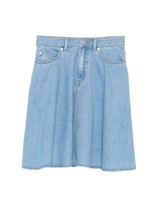 SPORT b. by agnès b. Blue A-Line Denim Skirt