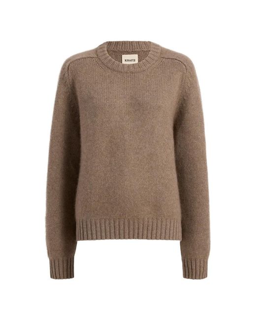 Khaite Brown Mae Long-Sleeve Sweater