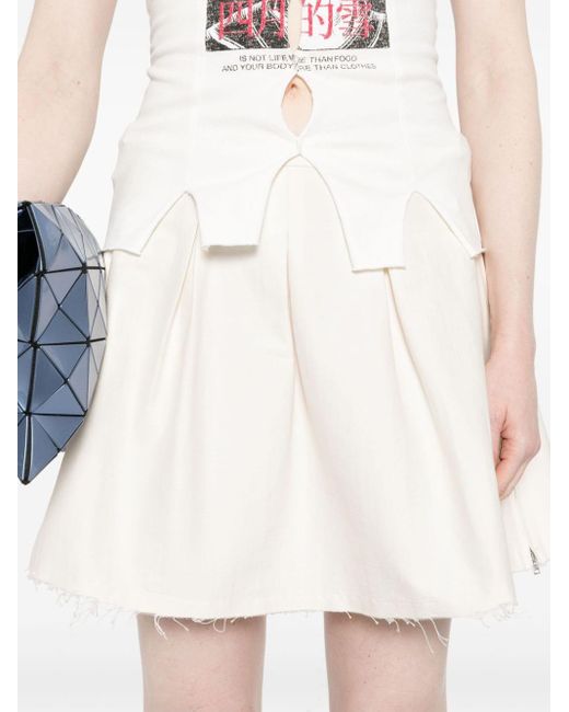 Our Legacy White Object Pleated Mini Skirt