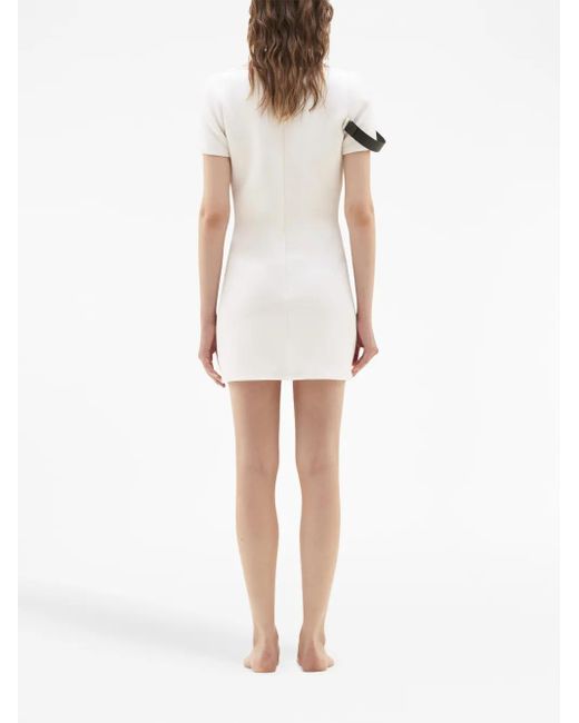 Courreges White Short-Sleeve Dress
