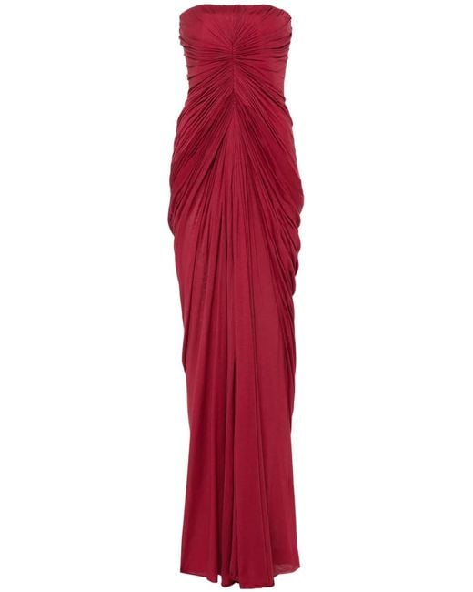 rick owens burgundy round neck midi dress rick owens burgundy round neck midi dress RICK OWENS