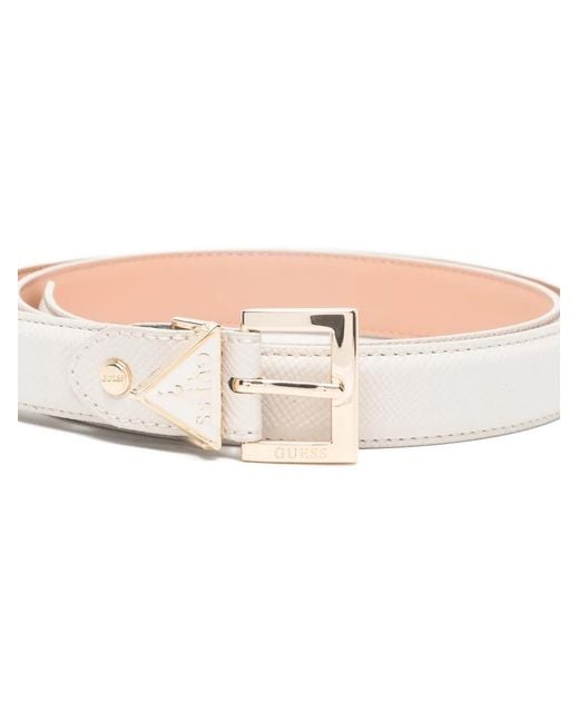 Guess Pink Ceinture À Boucle À Logo Triangulaire