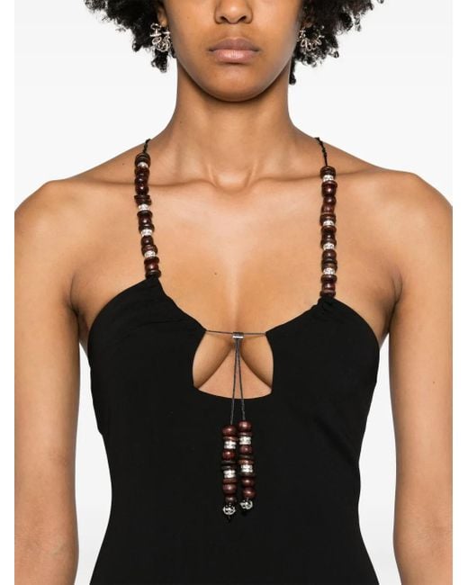 16Arlington Black Solaria Midi Dress