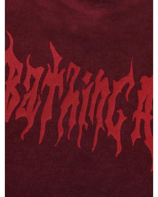 A Bathing Ape Red Logo-Print T-Shirt for men