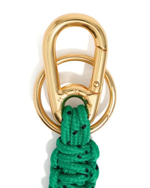Bimba Y Lola Green Heart-Charm Rope Keyring