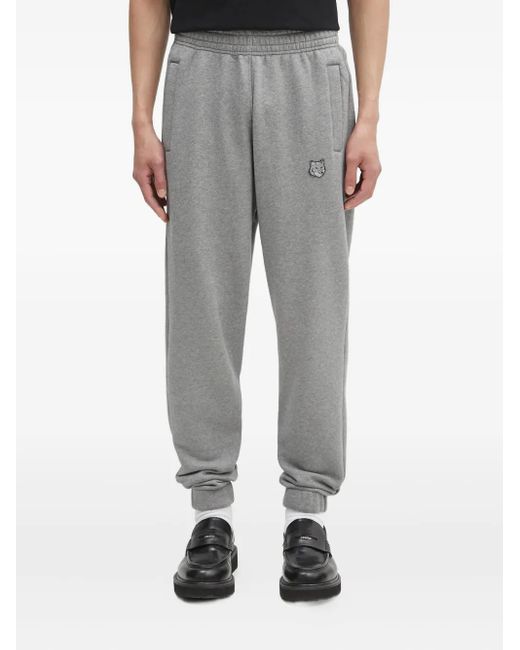Maison Kitsuné Jogginghose Mit Fuchs-Stickerei in Gray für Herren