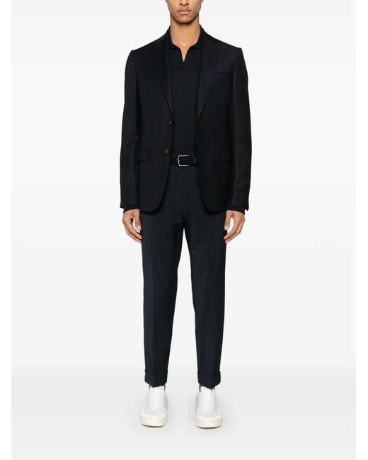 D4.0 Black Fine-Knit Top for men