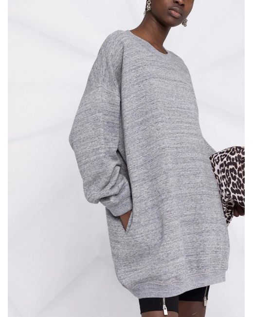 Robe-Pull À Logo Imprimé DSquared² en coloris Gray