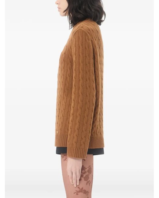 Valentino Garavani Brown Cashmere Sweater