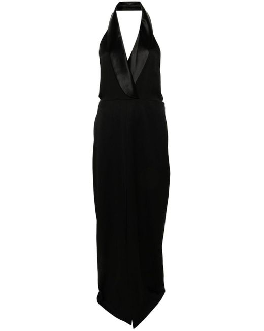Jonathan Simkhai Janice Halterneck Maxi Dress in het Black