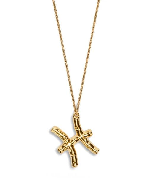 Jil Sander Metallic Zodiac-Sign Pendant Necklace