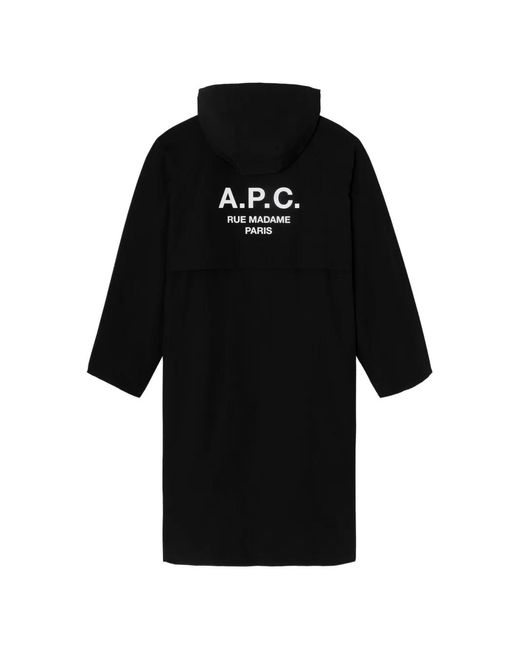 Parka Con Botones Y Logo A.P.C. de hombre de color Blue