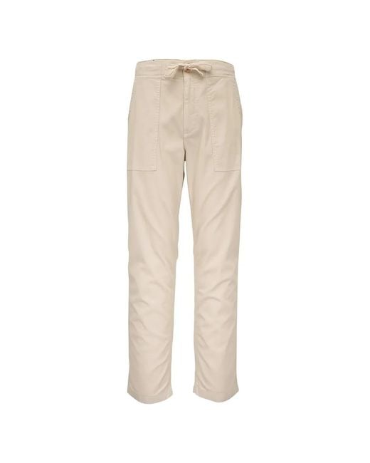 Faherty Brand Natural Dune Patch-Pocket Trousers for men