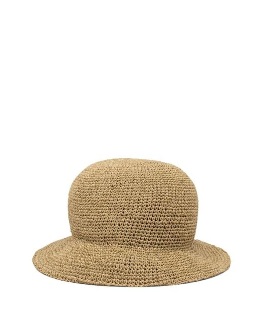 Nonnative Natural Crochet Paper Hat for men
