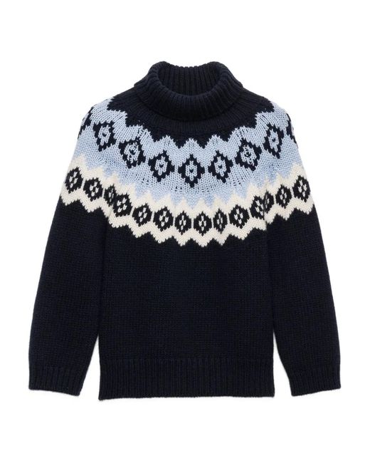 Prada Intarsia Sweater in het Blue