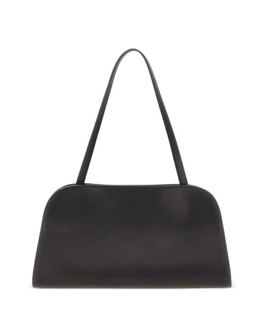 The Row Black Peggy Leather Shoulder Bag