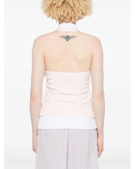 Alexander Wang Pink Halter Layered Top