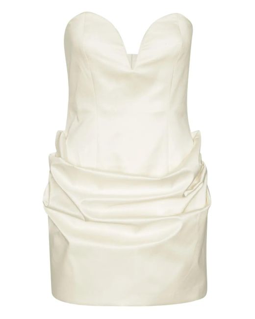 ROTATE BIRGER CHRISTENSEN Natural Weiße Korsettstil Kleid