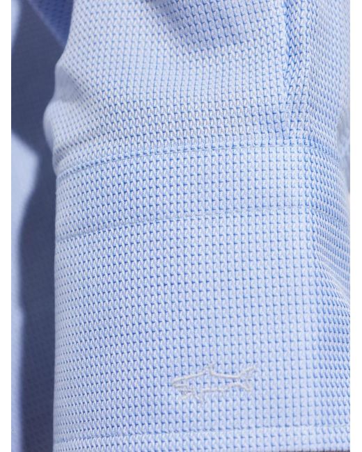 Paul & Shark Blue Button-Down Chest-Pocket Shirt for men
