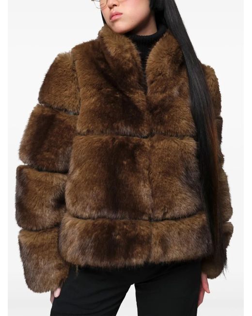 Apparis Brown Sai Faux-Fur Jacket