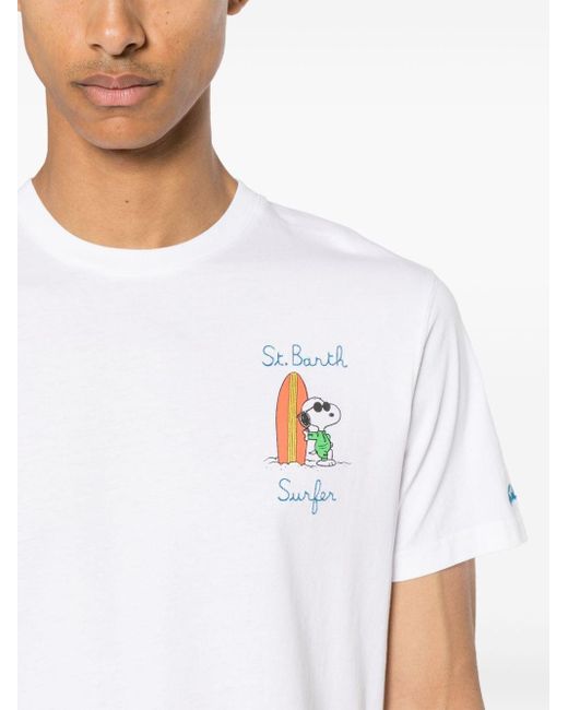 Camiseta PeanutsTM de x Snoopy Mc2 Saint Barth de hombre de color White
