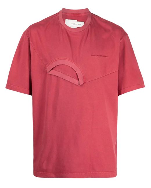 Feng Chen Wang T-Shirt Mit Logo-Print in Red für Herren