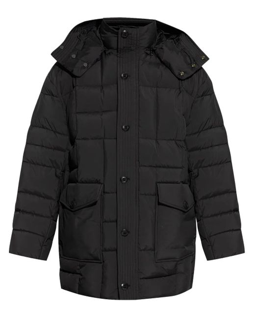 メンズ KENZO フーデッド パデッドジャケット Black