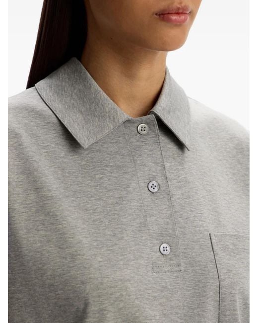 12 STOREEZ Gray Pocket-Detail Polo T-Shirt