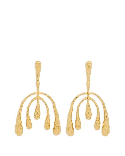 Alexis Metallic Hammered Drop Earrings