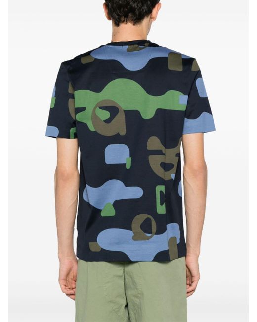 T-shirt con stampa camouflage di Boss in Green da Uomo